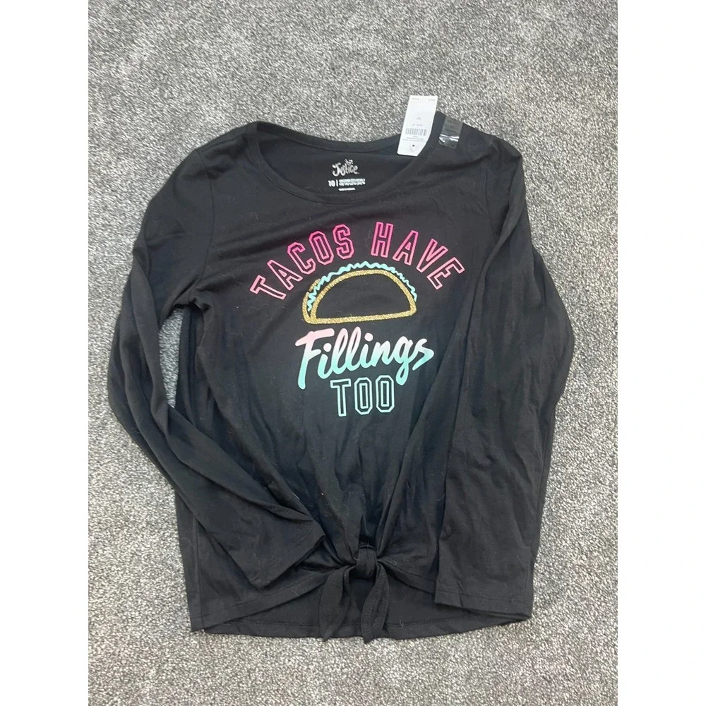 Justice Tacos Have Fillings Too‎ Shirt Size 10 New